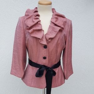 Adrianna Papell Metallic Jacket | Size 10